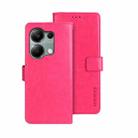 For Xiaomi Redmi Note 13 Pro 4G idewei Crazy Horse Texture Leather Phone Case(Rose Red) - 1