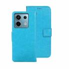 For Xiaomi Redmi Note 13 Pro 5G idewei Crazy Horse Texture Leather Phone Case(Sky Blue) - 1