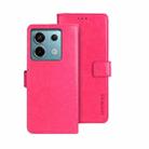 For Xiaomi Redmi Note 13 Pro 5G idewei Crazy Horse Texture Leather Phone Case(Rose Red) - 1