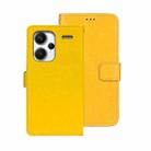 For Xiaomi Redmi Note 13 Pro+ 5G idewei Crazy Horse Texture Leather Phone Case(Yellow) - 1