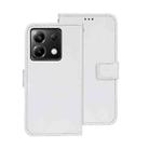 For Xiaomi Poco X6 5G idewei Crazy Horse Texture Leather Phone Case(White) - 1