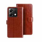 For Xiaomi Poco X6 5G idewei Crazy Horse Texture Leather Phone Case(Brown) - 1