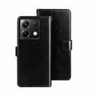 For Xiaomi Poco X6 5G idewei Crazy Horse Texture Leather Phone Case(Black) - 1