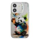 For iPhone 11 Animal Pattern Oil Painting Series PC + TPU Phone Case(Panda) - 1