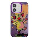 For iPhone 12 Animal Pattern Oil Painting Series PC + TPU Phone Case(Happy Pig) - 1