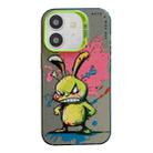 For iPhone 12 Animal Pattern Oil Painting Series PC + TPU Phone Case(Rabbit) - 1