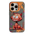 For iPhone 12 Pro Animal Pattern Oil Painting Series PC + TPU Phone Case(Smiling Cat) - 1