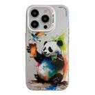 For iPhone 12 Pro Max Animal Pattern Oil Painting Series PC + TPU Phone Case(Panda) - 1