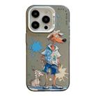 For iPhone 12 Pro Max Animal Pattern Oil Painting Series PC + TPU Phone Case(Wolf) - 1
