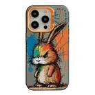 For iPhone 12 Pro Max Animal Pattern Oil Painting Series PC + TPU Phone Case(Fat Rabbit) - 1