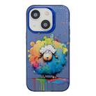 For iPhone 13 Animal Pattern Oil Painting Series PC + TPU Phone Case(Sheep) - 1