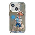 For iPhone 13 Animal Pattern Oil Painting Series PC + TPU Phone Case(Wolf) - 1