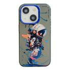 For iPhone 13 Animal Pattern Oil Painting Series PC + TPU Phone Case(Tattered Astronaut) - 1