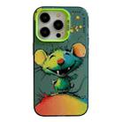 For iPhone 13 Pro Max Animal Pattern Oil Painting Series PC + TPU Phone Case(Happy Mouse) - 1