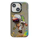 For iPhone 14 Animal Pattern Oil Painting Series PC + TPU Phone Case(Astronaut) - 1