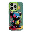 For iPhone 14 Pro Animal Pattern Oil Painting Series PC + TPU Phone Case(Colorful Bear) - 1