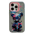 For iPhone 15 Pro Animal Pattern Oil Painting Series PC + TPU Phone Case(Tattered Bear) - 1