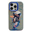 For iPhone 15 Pro Animal Pattern Oil Painting Series PC + TPU Phone Case(Tattered Astronaut) - 1