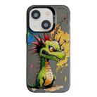 For iPhone 15 Animal Pattern Oil Painting Series PC + TPU Phone Case(Dragon) - 1