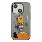 For iPhone 15 Animal Pattern Oil Painting Series PC + TPU Phone Case(Clown) - 1