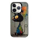 For iPhone 11 Pro Max Animal Pattern Oil Painting Series PC + TPU Phone Case(Black Cat) - 1