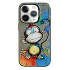 For iPhone 11 Pro Max Animal Pattern Oil Painting Series PC + TPU Phone Case(Happy Monkey) - 1