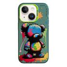 For iPhone 14 Plus Animal Pattern Oil Painting Series PC + TPU Phone Case(Colorful Bear) - 1