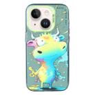 For iPhone 14 Plus Animal Pattern Oil Painting Series PC + TPU Phone Case(Colorful Cattle) - 1