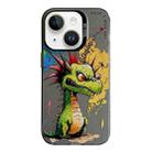 For iPhone 14 Plus Animal Pattern Oil Painting Series PC + TPU Phone Case(Dragon) - 1