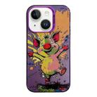 For iPhone 14 Plus Animal Pattern Oil Painting Series PC + TPU Phone Case(Happy Pig) - 1