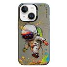 For iPhone 14 Plus Animal Pattern Oil Painting Series PC + TPU Phone Case(Astronaut) - 1