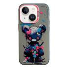 For iPhone 14 Plus Animal Pattern Oil Painting Series PC + TPU Phone Case(Tattered Bear) - 1