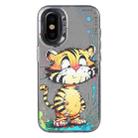 For iPhone X / XS Animal Pattern Oil Painting Series PC + TPU Phone Case(Colorful Tiger) - 1