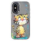 For iPhone XS Max Animal Pattern Oil Painting Series PC + TPU Phone Case(Colorful Tiger) - 1