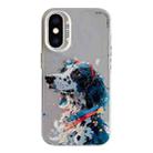 For iPhone XS Max Animal Pattern Oil Painting Series PC + TPU Phone Case(Spotted Dog) - 1