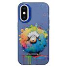 For iPhone XS Max Animal Pattern Oil Painting Series PC + TPU Phone Case(Sheep) - 1