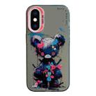 For iPhone XS Max Animal Pattern Oil Painting Series PC + TPU Phone Case(Tattered Bear) - 1