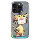 For iPhone 16 Pro Max Animal Pattern Oil Painting Series PC + TPU Phone Case(Colorful Tiger) - 1