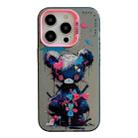 For iPhone 16 Pro Max Animal Pattern Oil Painting Series PC + TPU Phone Case(Tattered Bear) - 1