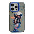 For iPhone 16 Pro Max Animal Pattern Oil Painting Series PC + TPU Phone Case(Tattered Astronaut) - 1