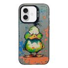 For iPhone 16 Plus Animal Pattern Oil Painting Series PC + TPU Phone Case(Wrath Duck) - 1