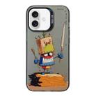 For iPhone 16 Animal Pattern Oil Painting Series PC + TPU Phone Case(Clown) - 1