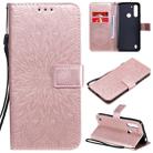 For Motorola Moto G8 Power Lite Embossed Sunflower Pattern Horizontal Flip PU Leather Case with Holder & Card Slots & Wallet & Lanyard(Rose Gold) - 1