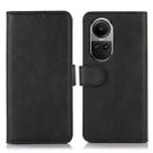 For OPPO Reno10 / Reno10 Pro Global Cow Texture Flip Leather Phone Case(Black) - 1