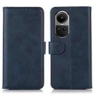 For OPPO Reno10 / Reno10 Pro Global Cow Texture Flip Leather Phone Case(Blue) - 1