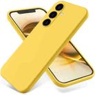 For Samsung Galaxy A05s Pure Color Liquid Silicone Shockproof Phone Case(Yellow) - 1