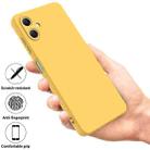For Samsung Galaxy A06 4G Pure Color Liquid Silicone Shockproof Phone Case(Yellow) - 2