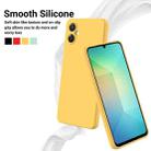 For Samsung Galaxy A06 5G Solid Color Liquid Silicone Dropproof Full Coverage Phone Case(Yellow) - 3