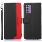 For Nokia G42 KHAZNEH Litchi Texture Leather RFID Phone Case(Black) - 1