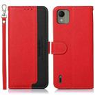 For Nokia C110 KHAZNEH Litchi Texture Leather RFID Phone Case(Red) - 1